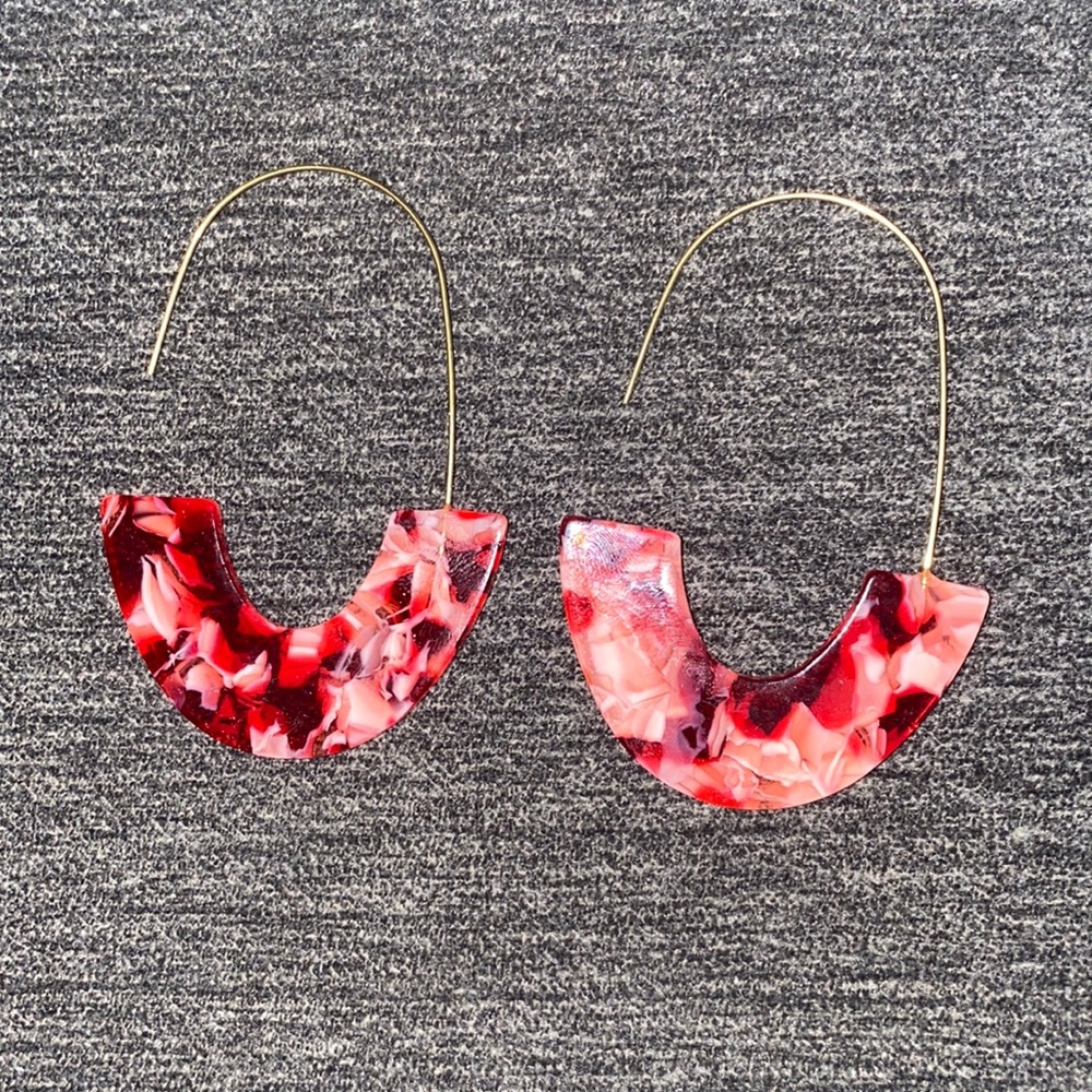Acrylic dangle earrings